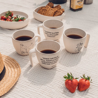 Moomin by Skandino® PaussiCup Finnish Quote Mugs – 4-Piece Mug Set
